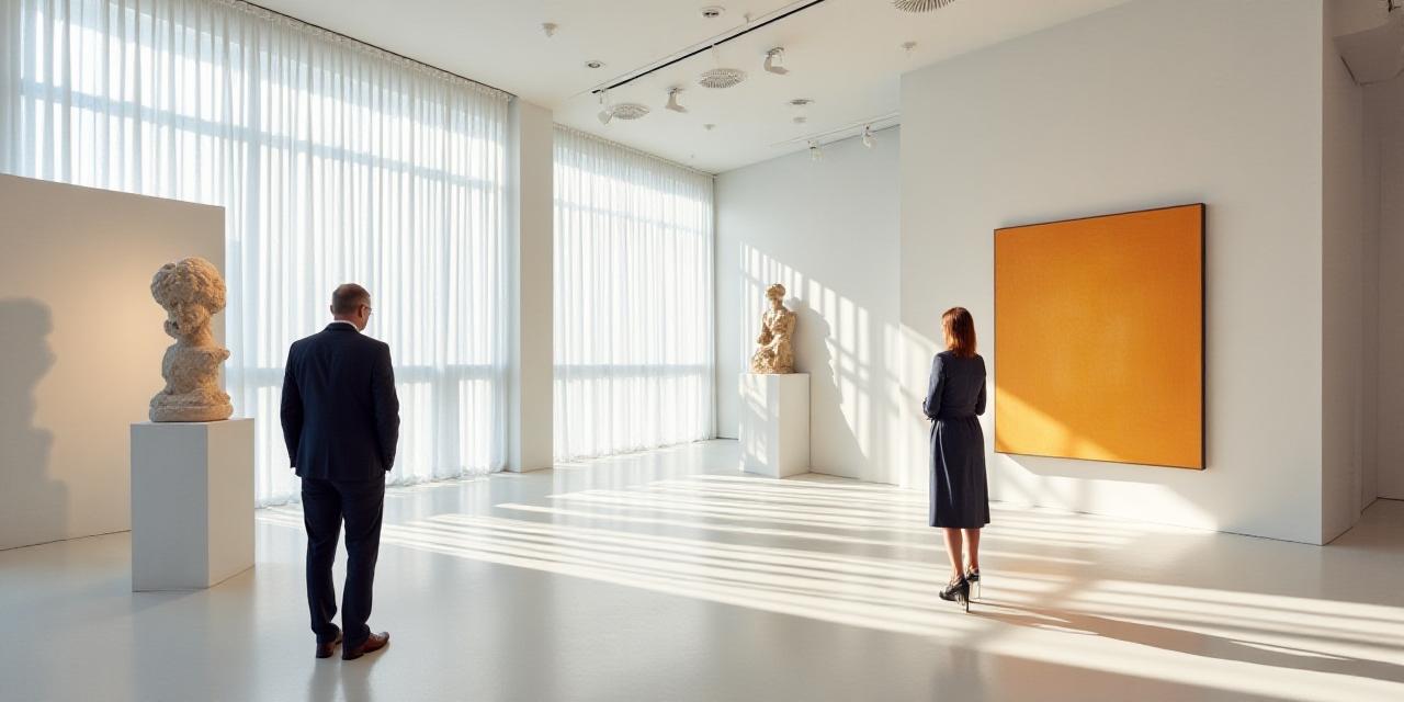 Modern art exhibition space with minimalist design